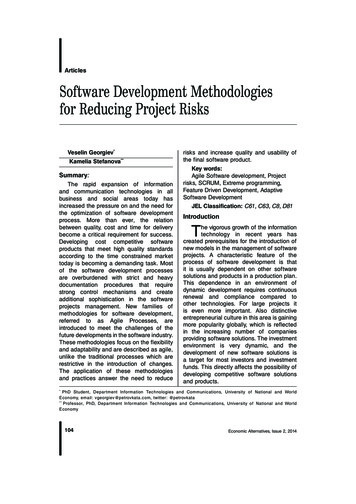 Articles Software Development Methodologies For Reducing . - Unwe.bg