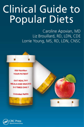 Clinical Guide To Popular Diets - Cpncampus 
