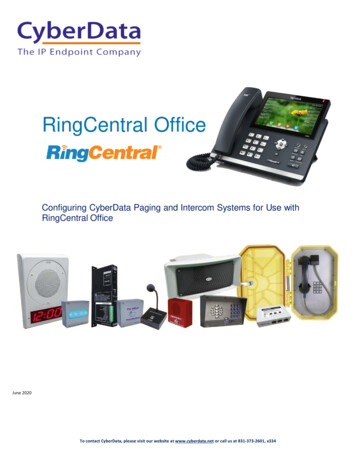 Configuring CyberData Paging And Intercom System For RingCentral Office