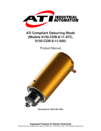ATI Compliant Deburring Blade (Models 9150‑CDB‑8‑11‑ATC, 9150‑CDB‑8‑11‑000)