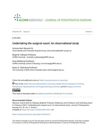 Undertaking The Surgical Count: An Observational Study