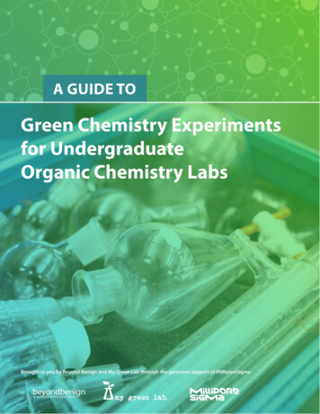 A Guide To Green Chemistry Experiments For Undergraduate .
