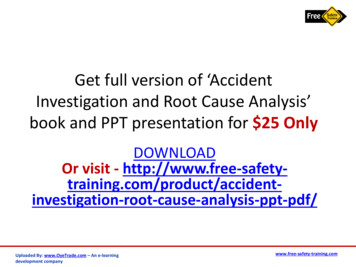 Incident Investigation And Root Cause Analysis