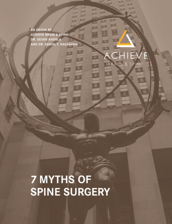 Achieve 7 Myths Of Spine Surgery
