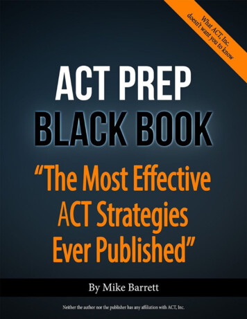 ACT Prep Black Book - The Most Effective ACT . - ACT HUB
