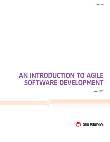 An Introduction To Agile Software Development 