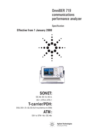 SONET: T-carrier/PDH: ATM - Testequipment.center
