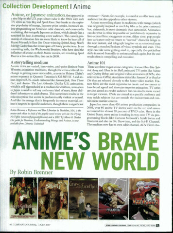 Anime's Brave New World - Kentucky Department For .