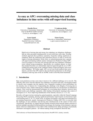 As Easy As APC: Overcoming Missing Data And Class Imbalance In Time .