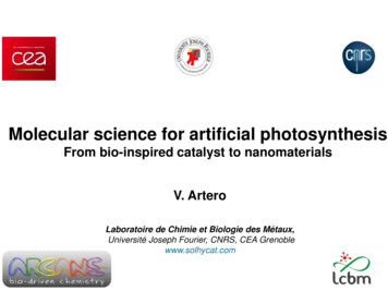 Molecular Science For Artificial Photosynthesis