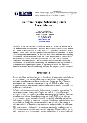 Probabilistic Software Project Scheduling - Intaver