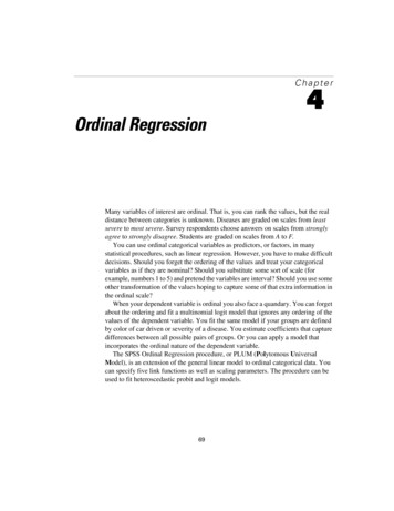 Ordinal Regression - Norusis 