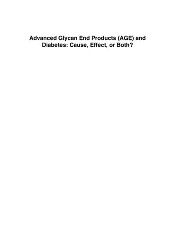 Advanced Glycan End Products (AGE) And Diabetes: Cause .