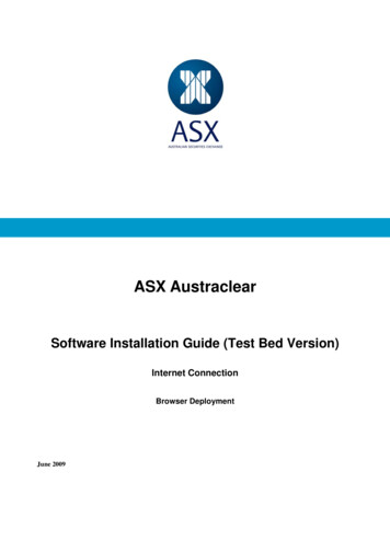Installing The New SFE Austraclear System - EXIGO CSD - ASX Online