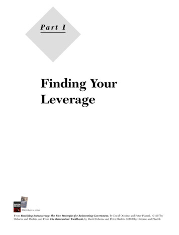 Finding Your Leverage - Portland State University