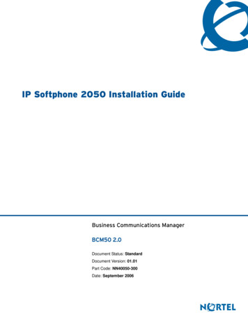 IP Softphone 2050 Installation Guide - Nortel-service 