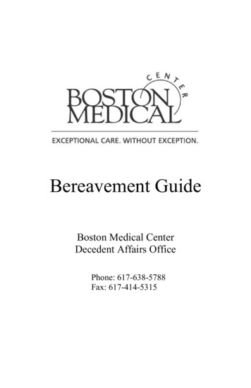 Bereavement Guide - Boston Medical Center