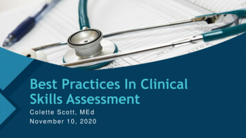 Best Practices In Clinical Skills Assessment