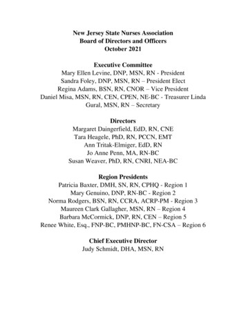 New Jersey State Nurses Association Board Of Directors . - MemberClicks