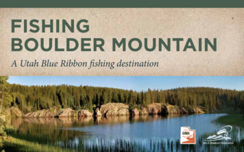 FISHING BOULDER MOUNTAIN - Utah Division Of Wildlife 