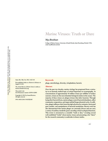 Marine Viruses: Truth Or Dare - Eebweb.arizona.edu