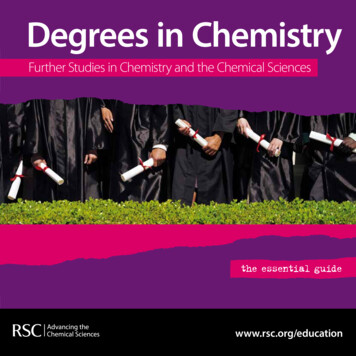 Degrees In Chemistry - Royal Society Of Chemistry