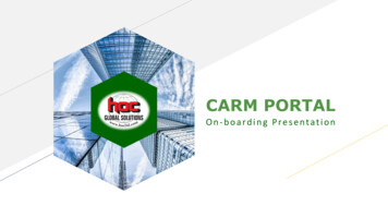 Onboarding To The CARM Client Portal - HOC LTD