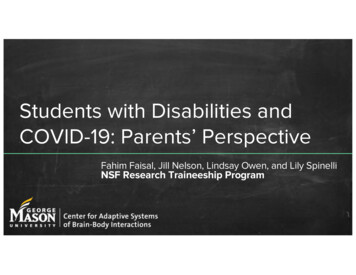 Students With Disabilities And COVID-19: Parents' Perspective
