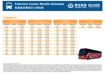 Fallsview Casino Shuttle Schedule <ÓP 3BàC Uì JI