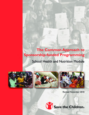 Common Approach To Sponsorship-funded Program For 