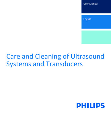 Systems And Transducers Care And Cleaning Of Ultrasound - Philips