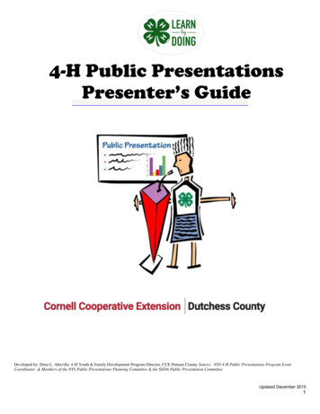 4-H Public Presentations