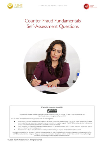 Counter Fraud Fundamentals Self-Assessment Questions