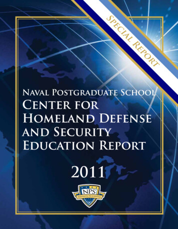 Naval Postgraduate School Center For Homeland Defense And Security .