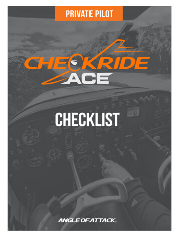 Checkride Ace Sample Private Pilot Checkride Checklist