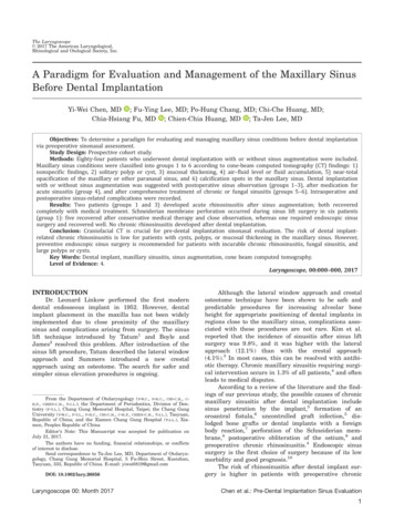 A Paradigm For Evaluation And Management Of The Maxillary Sinus Before .