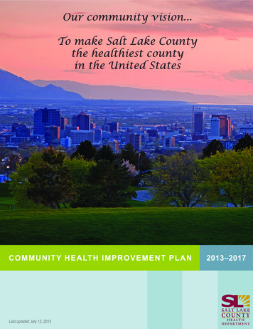 Our Community Vision To Make Salt Lake County The Healthiest . - NACCHO