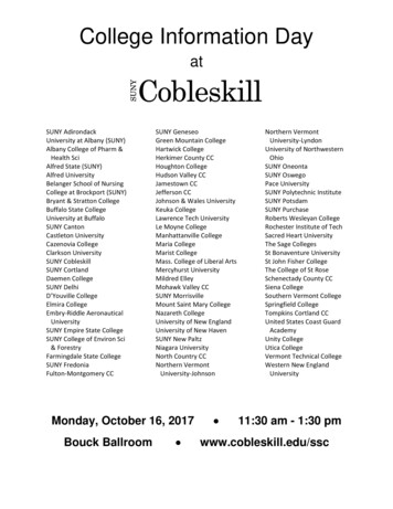 College Information Day - SUNY Cobleskill