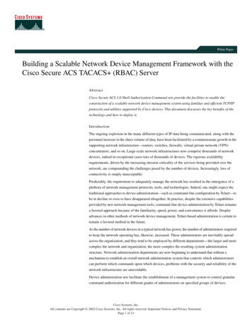 Building A Scalable Network Device Management Framework With The Cisco .