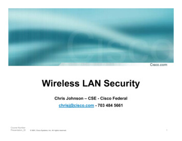 Wireless LAN Security - National Defense Industrial Association