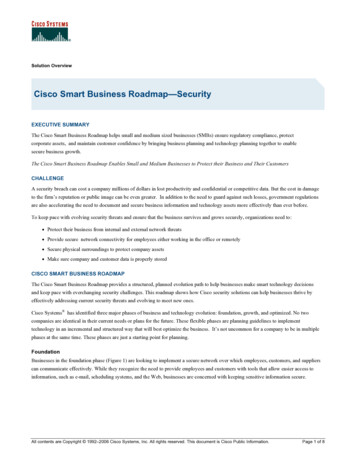 Cisco Smart Business Roadmap—Security