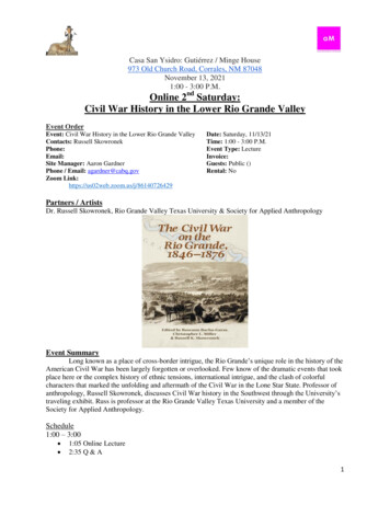 Online 2nd Saturday: Civil War History In The Lower Rio Grande Valley