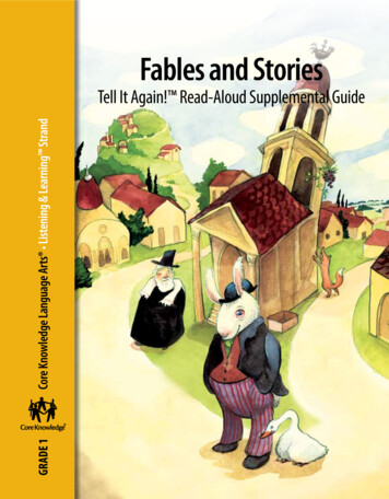 Fables And Stories - Core Knowledge Foundation