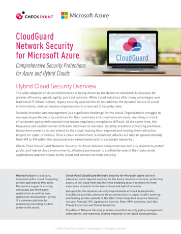 CloudGuard Network Security For Microsoft Azure - Check Point Software