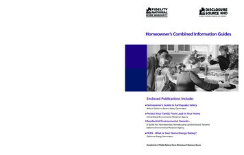 Homeowner's Combined Information Guides - Disclosure Source