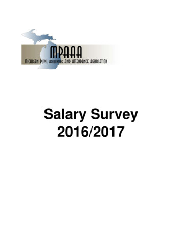 Salary Survey 2016/2017 - MPAAA