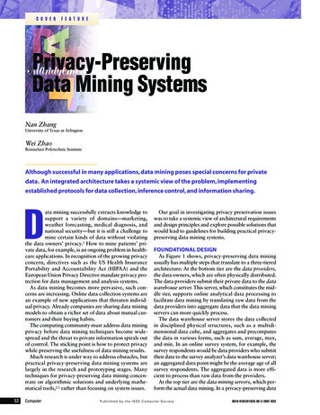 Privacy-Preserving Data Mining Systems