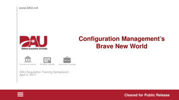 Configuration Management’s Brave New World