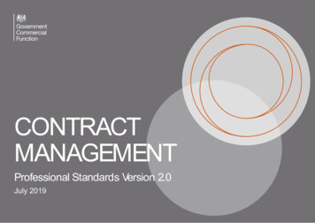 20190807 Contract Management Standards V2 - GOV.UK