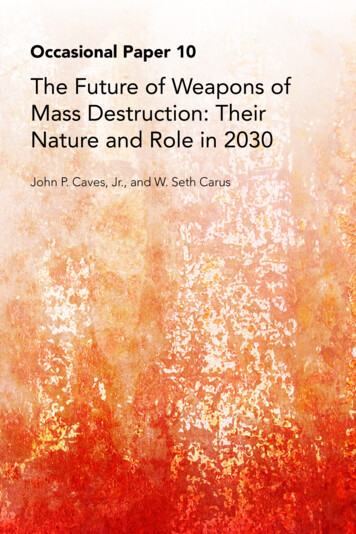 The Future Of Weapons Of Mass Destruction: Their Nature And Role In 2030